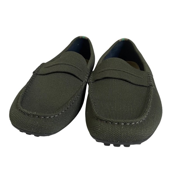 Rothy\'s The Driving Loafer Shoes Size M12.5 Olive Green Knit Slip On Casual main image 7